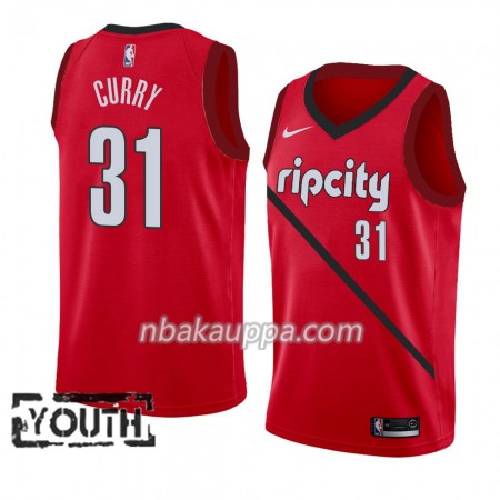 Portland Trail Blazers Seth Curry 31 2018-19 Nike Punainen Pelipaidat Swingman - Lasten